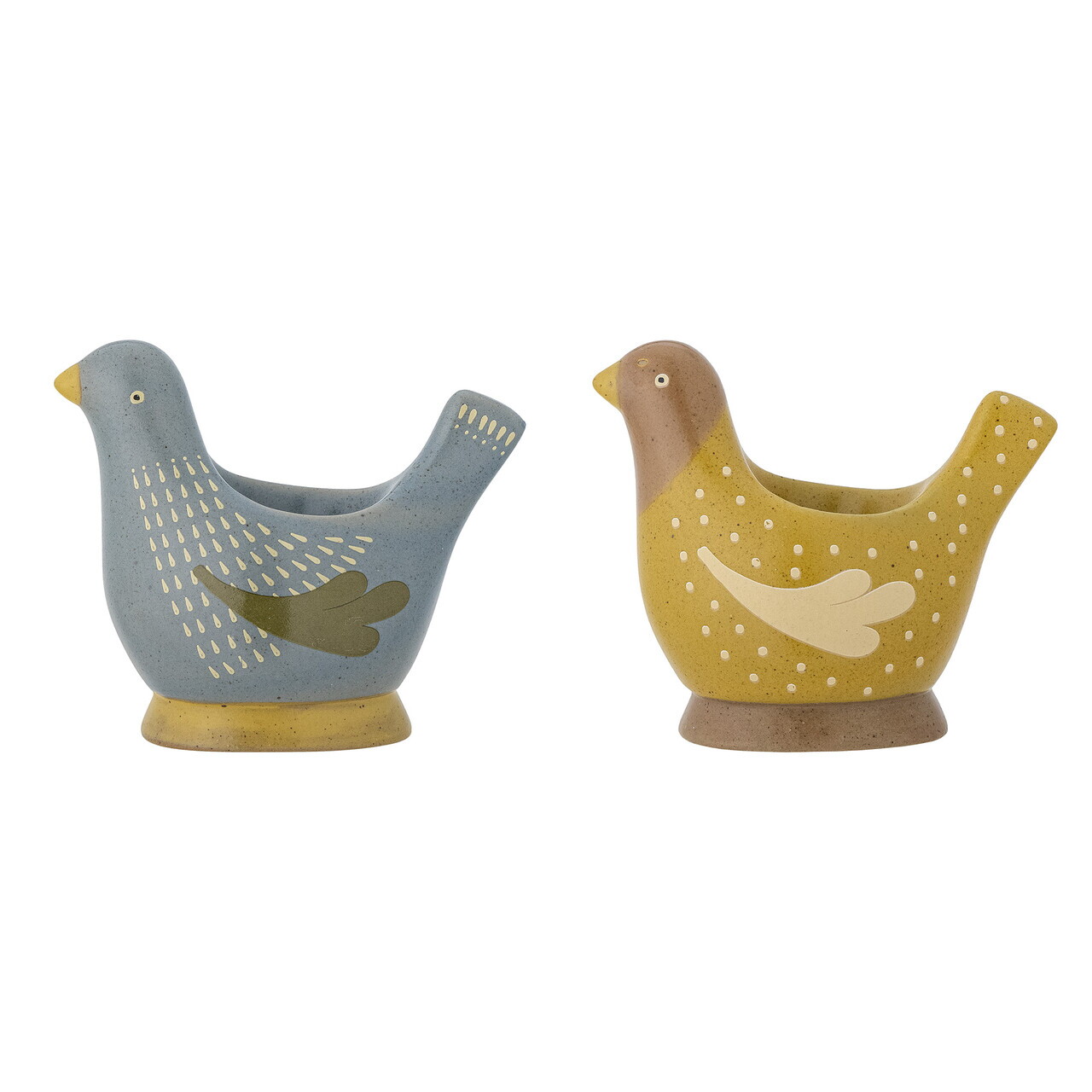 Set 2 suporturi pentru ou, Bloomingville, Birdy, 8x8 cm, ceramica, multicolor - imagine 6